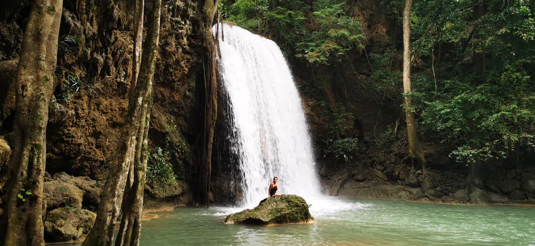Kanchanaburi - Badenixe am Erewan Wasserfall
