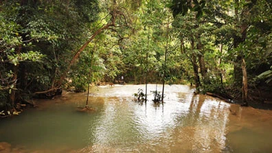 Kanchanaburi - Sai Yok Nationalpark Terrasse