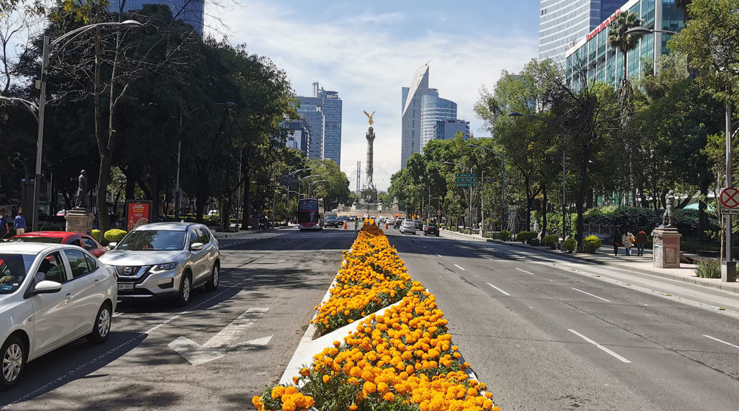 Mexiko City - Blick auf die Paseo Reforma