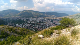 Mostar - Blick in die Stadt