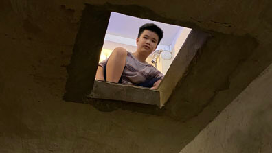 Ho Chi Minh City - Deckenluke des Secret Weapon Bunkers